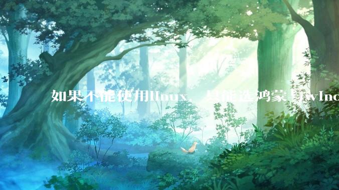 如果不能使用linux，只能选鸿蒙与windows，你会选哪个？